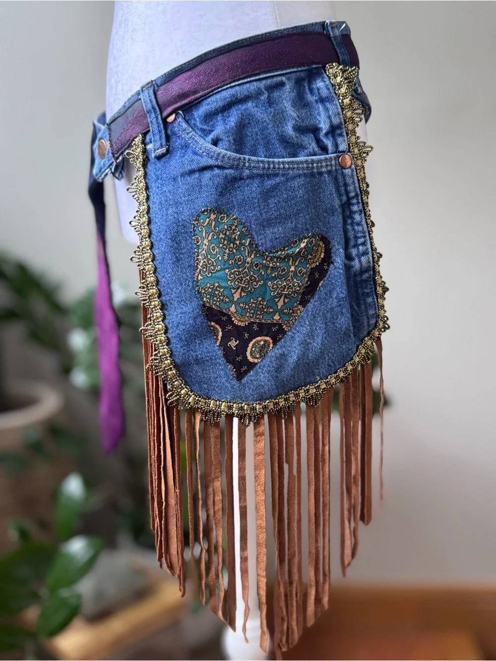 B1 Custom Upcycled Boho Fanny Belt